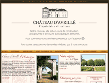 Tablet Screenshot of chateau-avrille.com